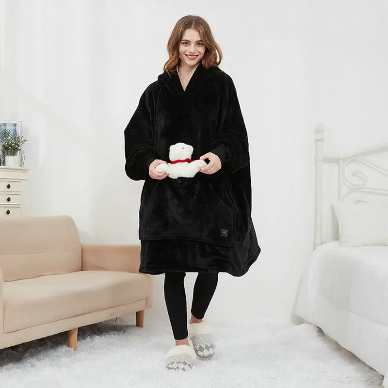 CozyHood - Vyhřívaná vlnená mikina pro líné muže