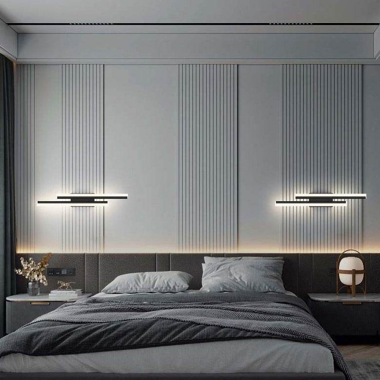 Moderne LED-væglampe – lange lyssprosser
