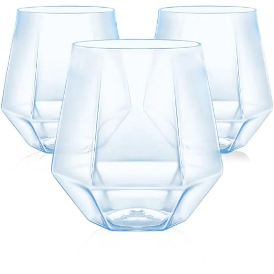 Stilleglass uten stilk - Plastglass med gullkant til festdrikke