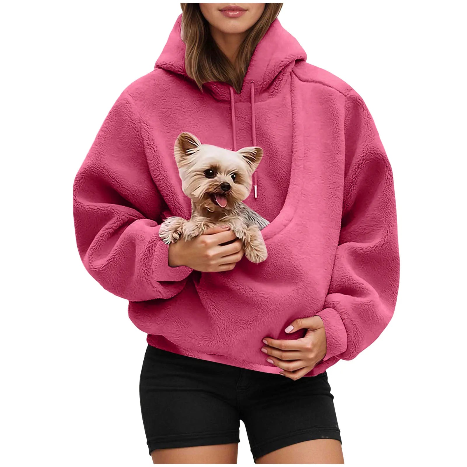 Katzenliebhaber-Hoodie mit Design und Haustiertasche