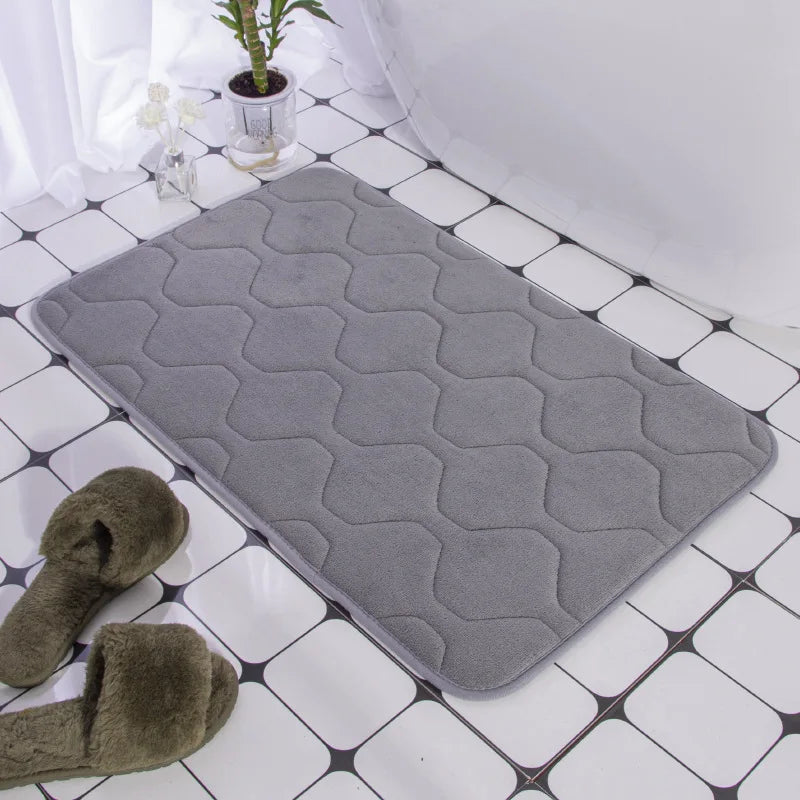 Alfombrilla de baño antideslizante con relieve de adoquines para baño