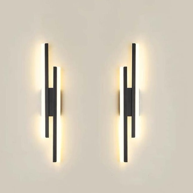 Moderne LED-væglampe – lange lyssprosser