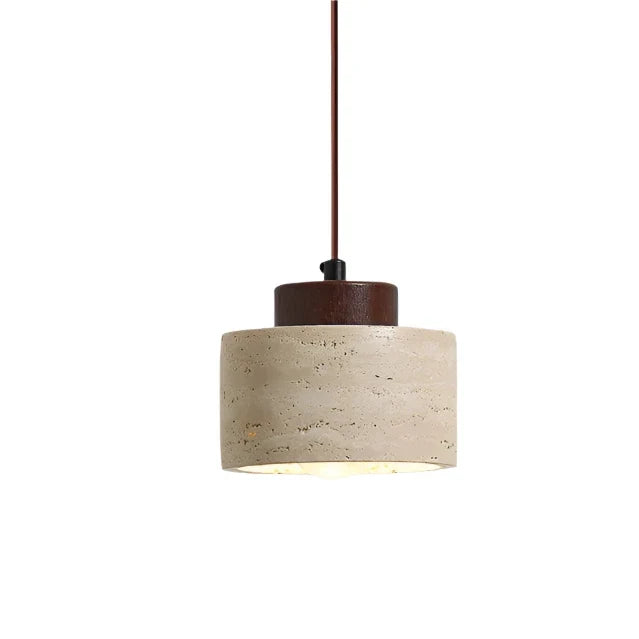 Lampada a sospensione in travertino – Pietra naturale nordica minimalista