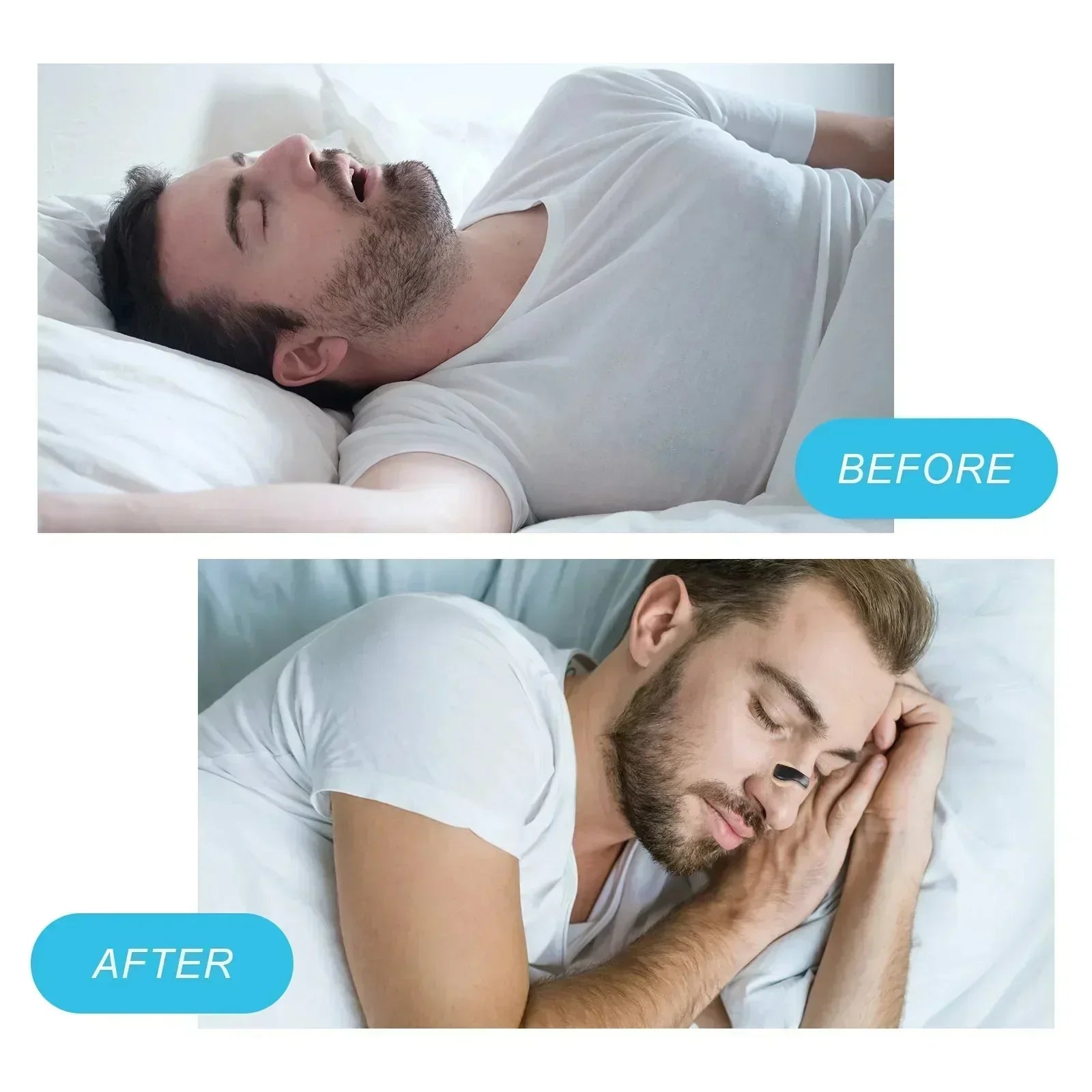 Clip nasal magnétique anti-ronflement | Meilleur sommeil et respiration facile ! 🌙