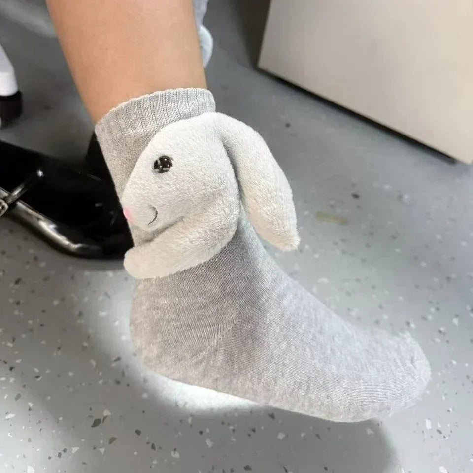 CozyNest House Socks For Home Relaxation With 3D Animal Accent And Non Slip