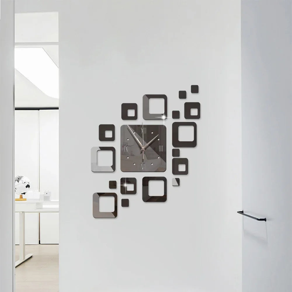 MirrorCraft - Reloj de pared acrílico cuadrado