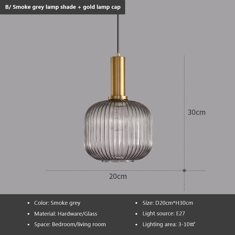 Marise | Fluted Glass Pendants | Orntli