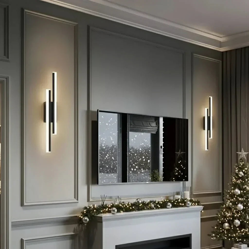 Lámpara de pared LED NovaArc con tres modos de color y regulable para dormitorios