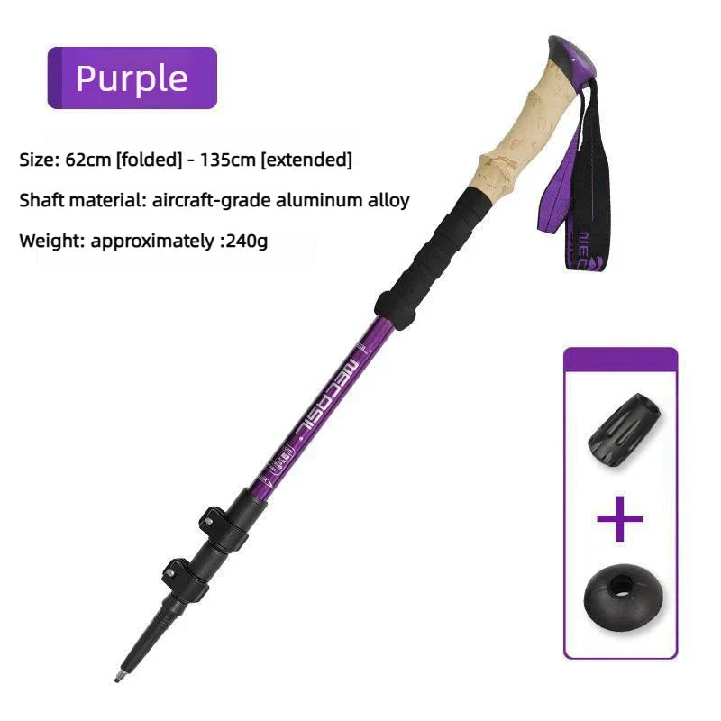 Telescopic Hiking Poles for Lightweight Outdoor Support