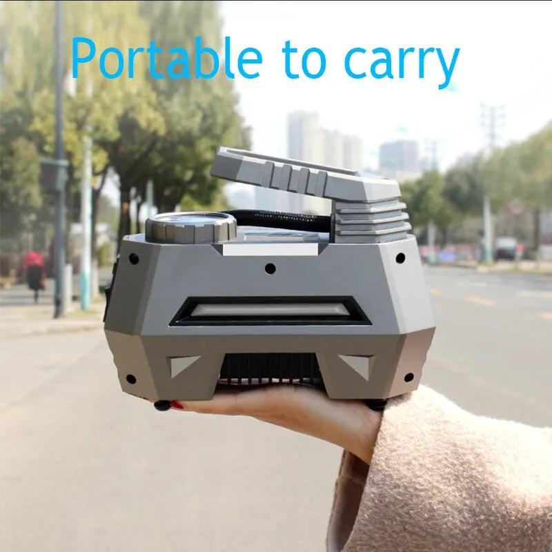 Pompa Digitale per Pneumatici Auto 12V - Gonfiaggio Ultra-Rapido per Pneumatici Sgonfi e Emergenze Stradali
