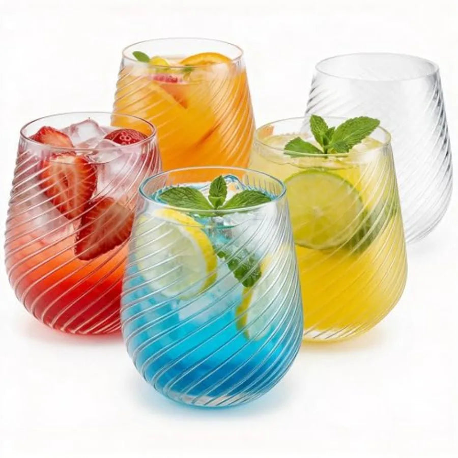 Stilleglass uten stilk - Plastglass med gullkant til festdrikke