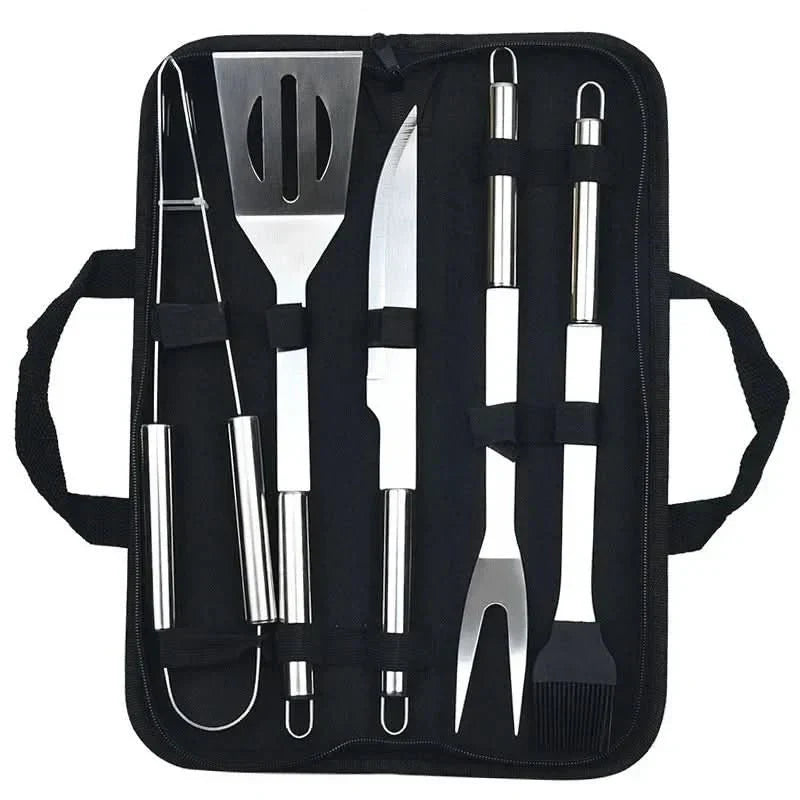 LuxeGrill Edelstahl-Utensilienset für das Grillen im Freien – hochwertige BBQ-Werkzeuge
