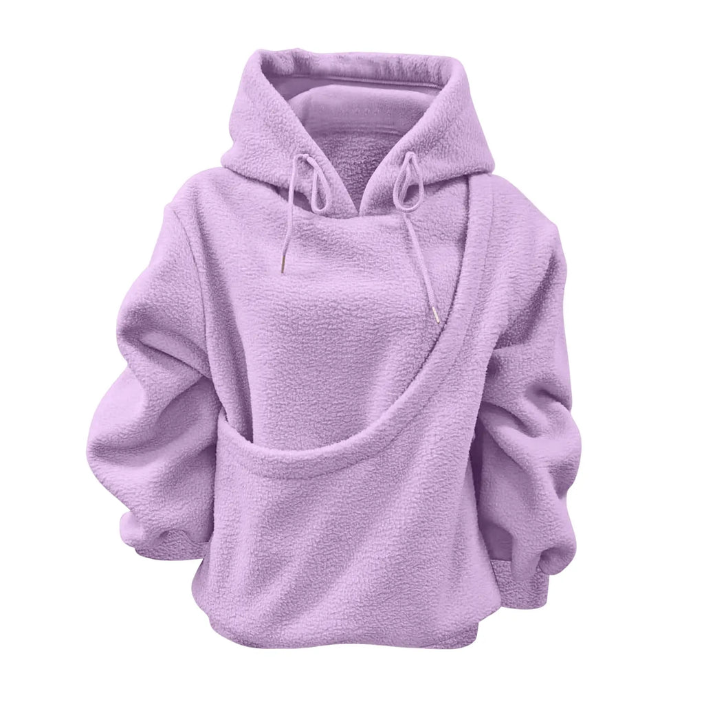 Katzenliebhaber-Hoodie mit Design und Haustiertasche