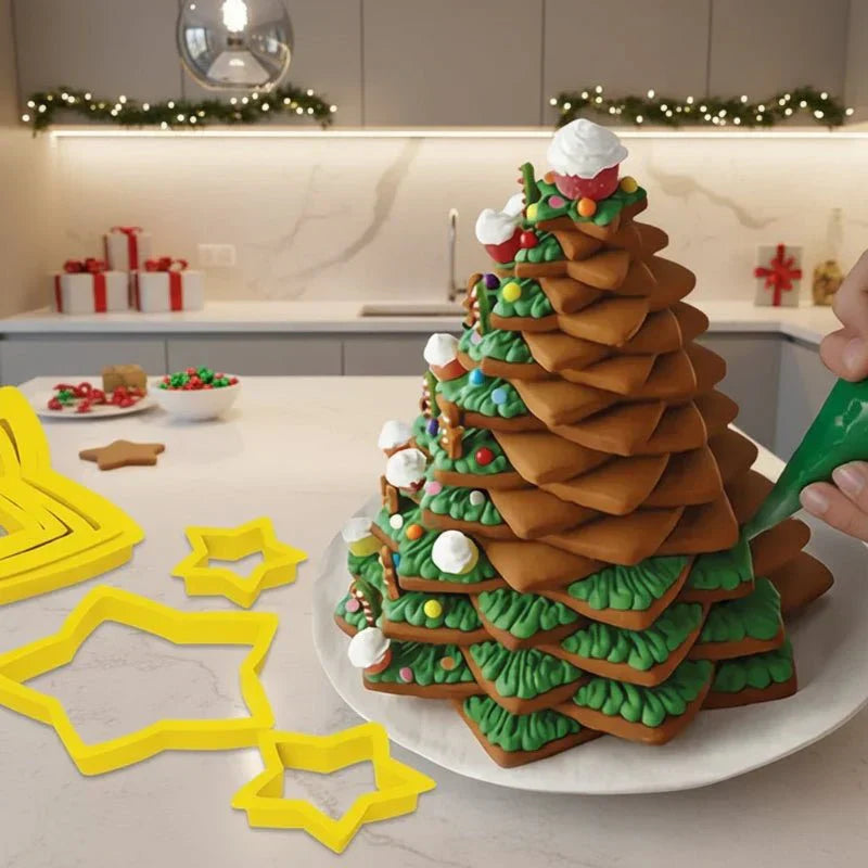 SnowMint-Weihnachtskeks-Ausstechformen-Set, 6-teilig, mit präzisen Formen für Familien