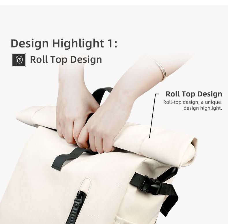 Mochila enrollable y expandible AeroTrail con compartimento para portátil para quienes se desplazan a diario
