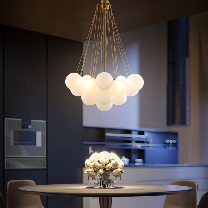 Lunera Frosted Globe Chandelier | Orntli