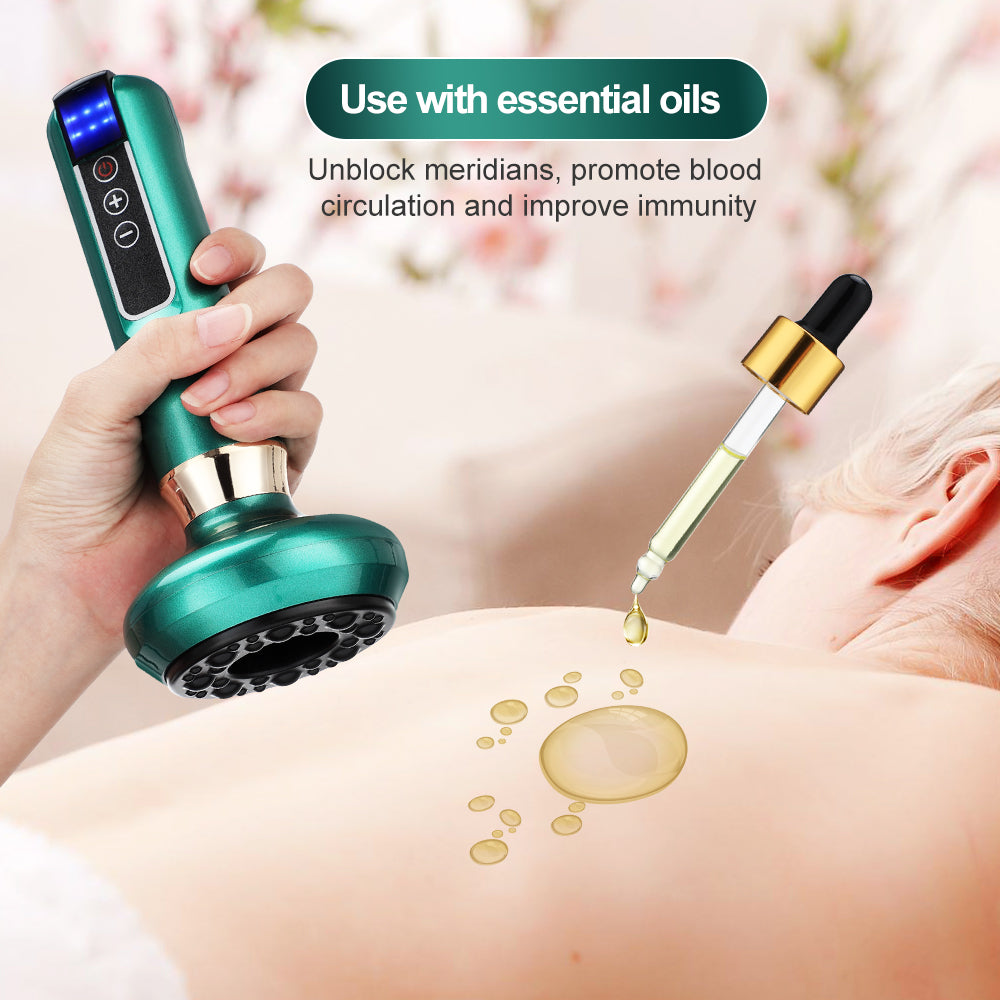 Massajador de Ventosas com Sucção a Vácuo AzureVibe Gua Sha Infravermelhos Anticelulite Redutor