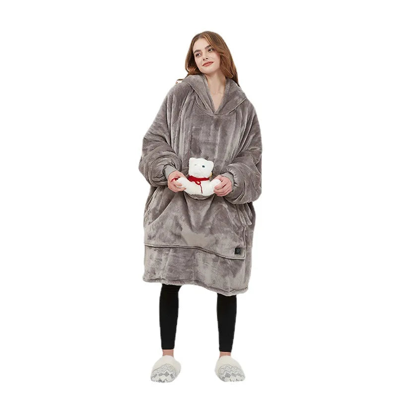 CozyHood - Vyhřívaná vlnená mikina pro líné muže