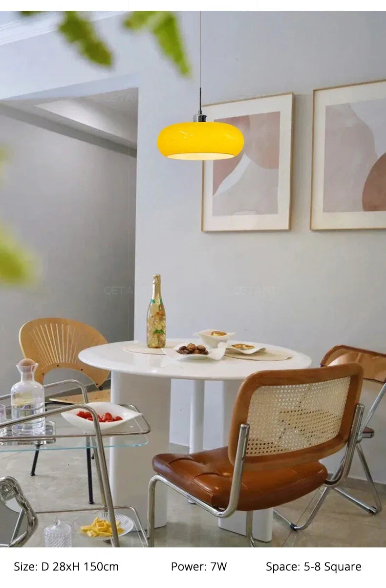 Aurora üveg éjjeli függeszték lámpa fehér vagy narancssárga árnyalattal