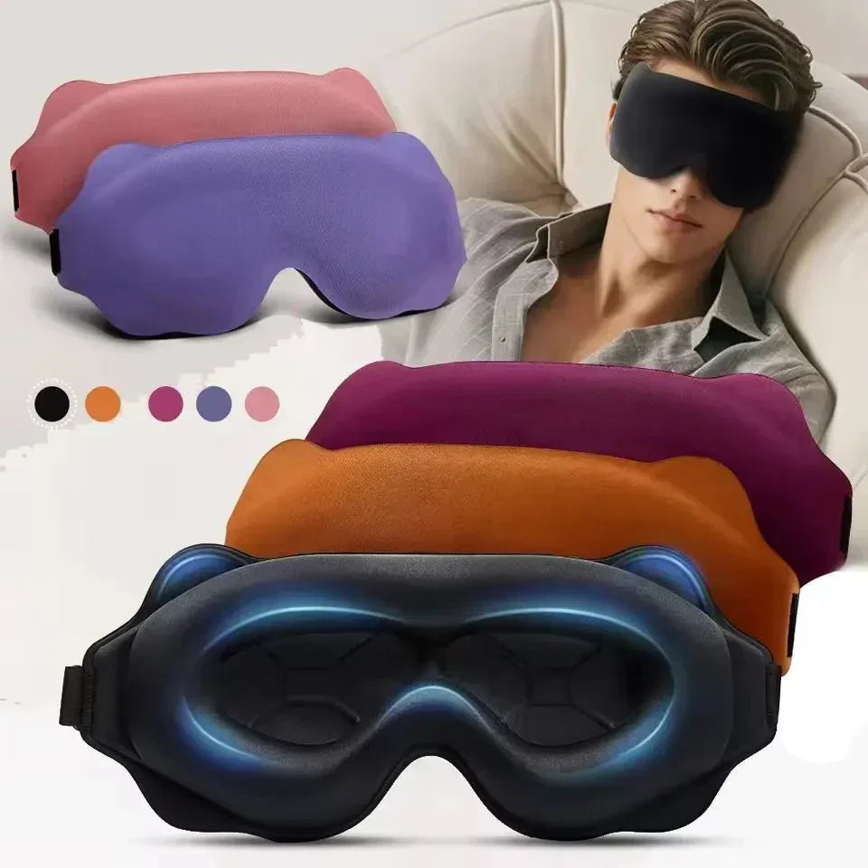 מסכת שינה NoctiShade 6D מקצף זיכרון חוסם אור לשינה עמוקה ולהארכות ריסים