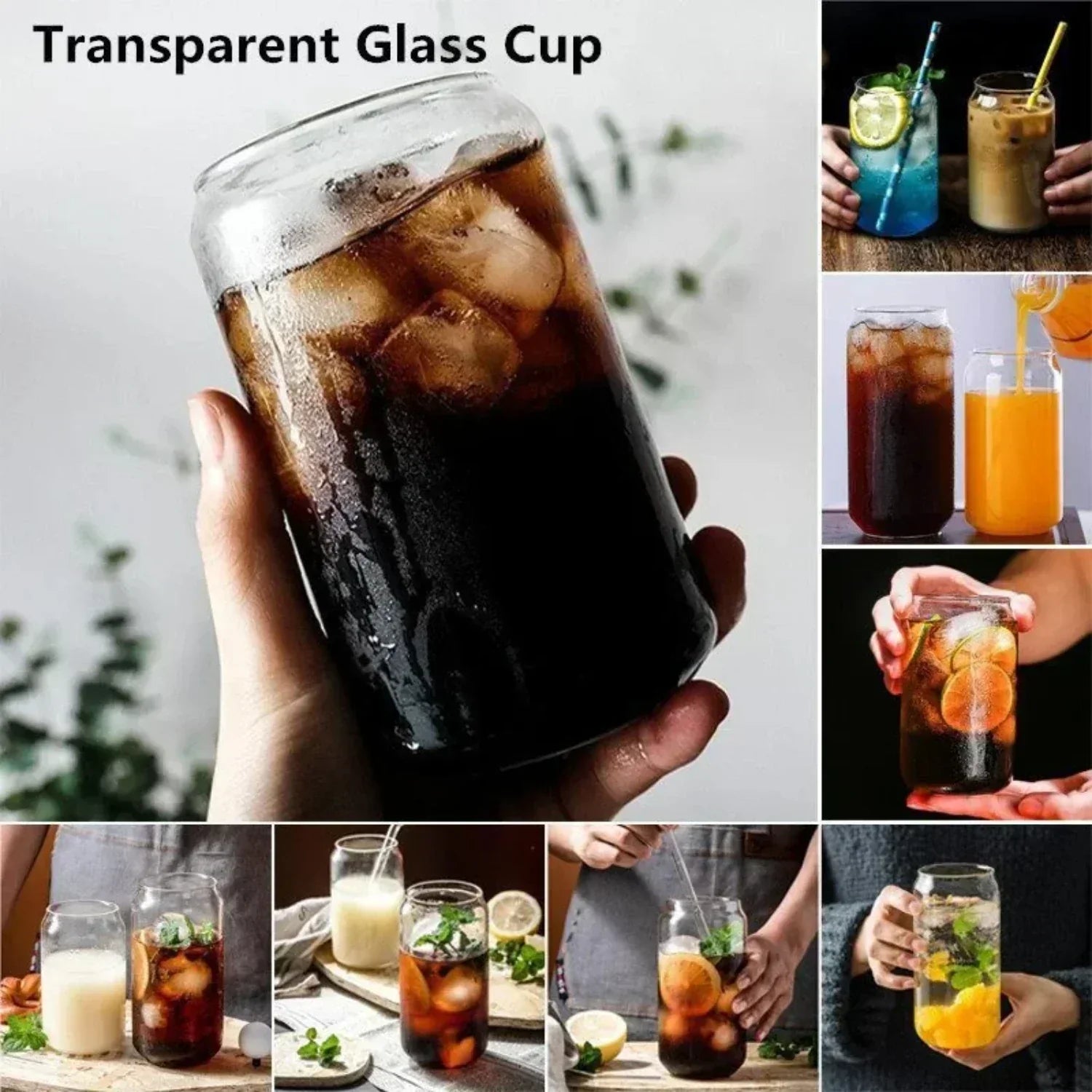 Verre transparent et créatif pour boissons, idéal pour thé, jus, lait, café et vin - Parfait pour vos besoins quotidiens en boissons