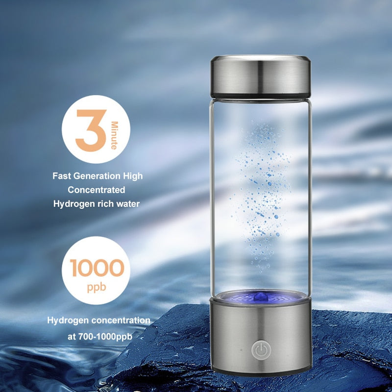 Hordozható hidrogénes vízgenerátor, 450 ml