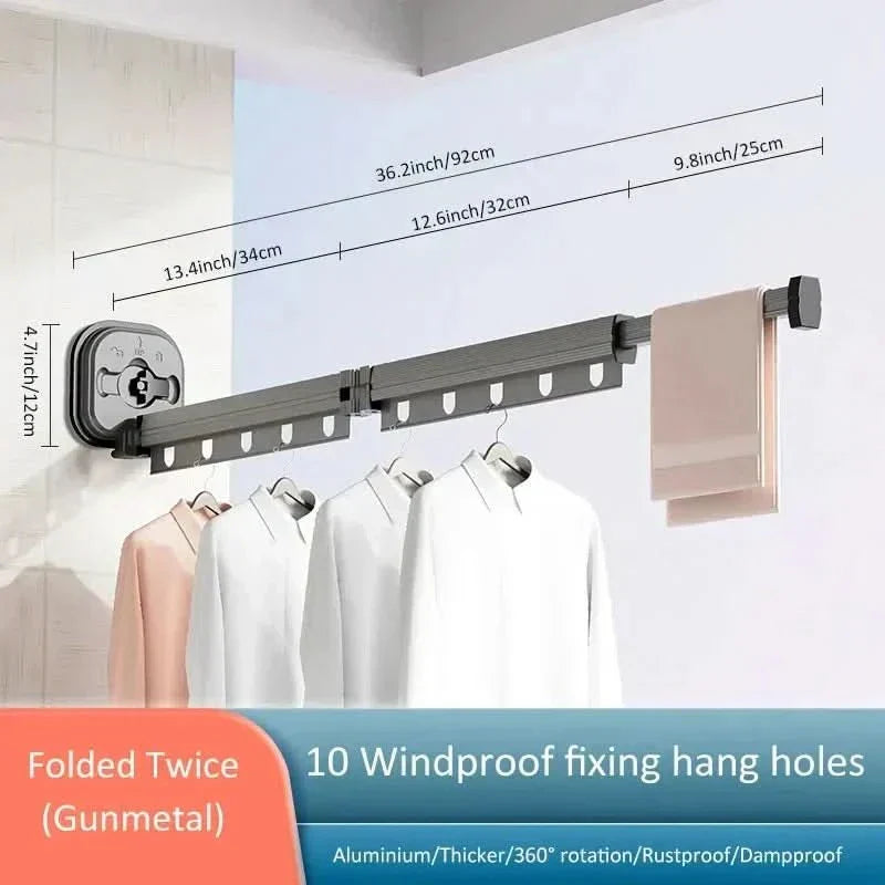 AeroFold Wall Mounted Tumble Dryer Foldable Space Saver For Small Homes