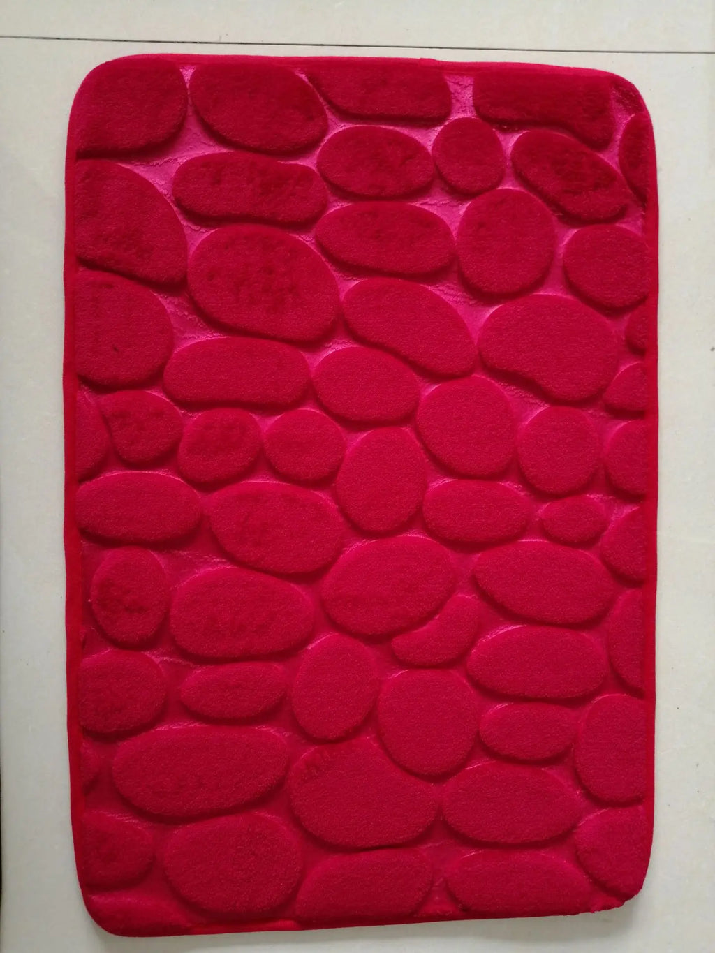 Alfombrilla de baño antideslizante con relieve de adoquines para baño