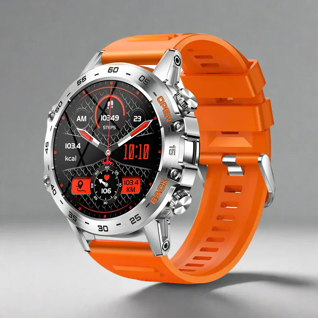 Maxwell Pro Steel okosóra – 1,39" Bluetooth hívás- és fitneszkövető Androidhoz és iOS-hez