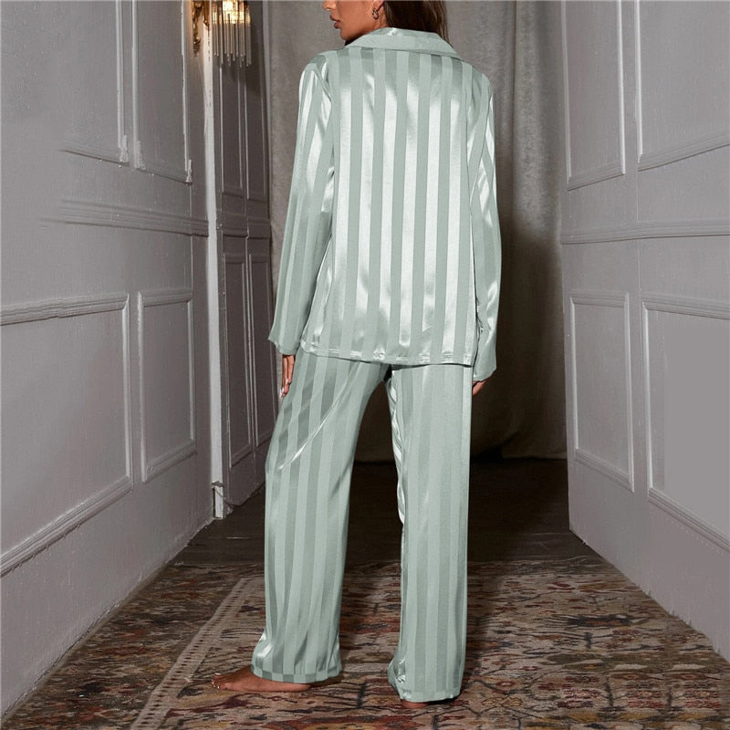 Orlaith™ - Stilfullt sidenpyjamaset