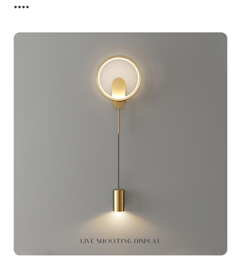 BAN ברנוון מודרני מנורת קיר זהב נורדי LED 24W