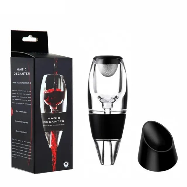 Set Aerator Wain AeroWine Dengan Penapis, Decanter, Penitis, Penyebar Berdiri