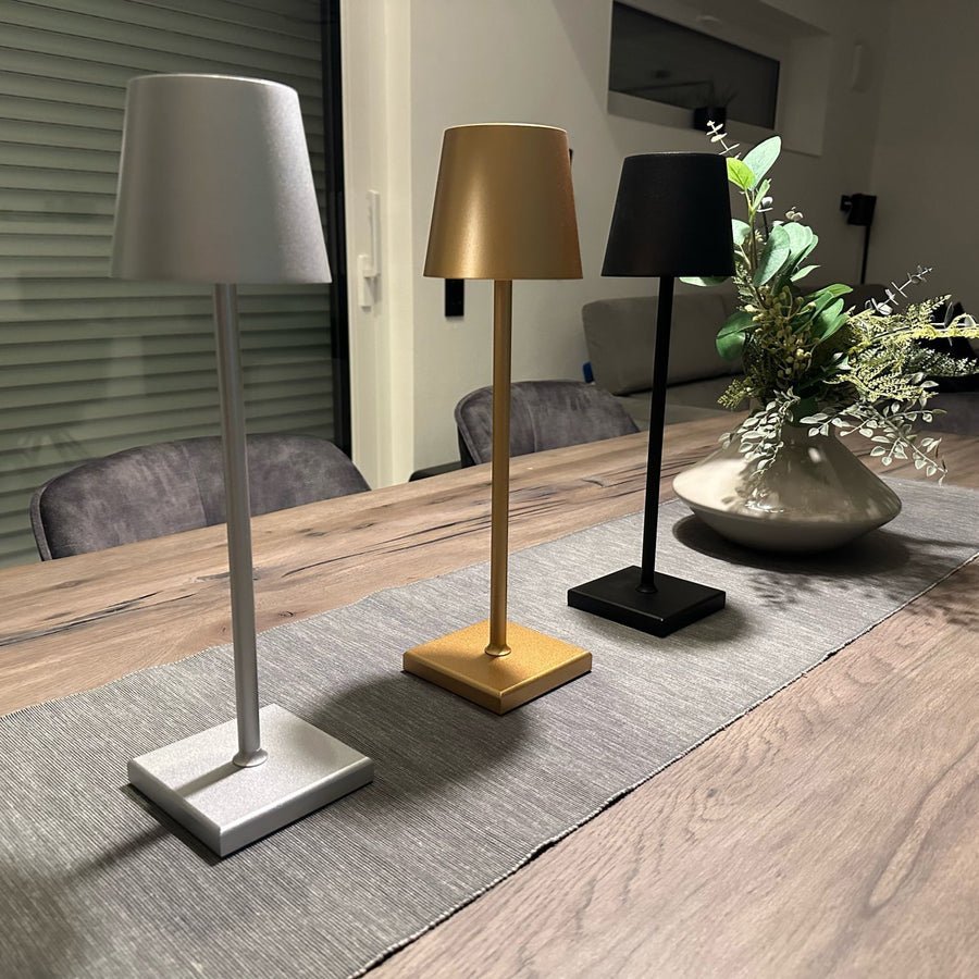 Lampe de table rechargeable sans fil - Lampe design minimaliste japandi