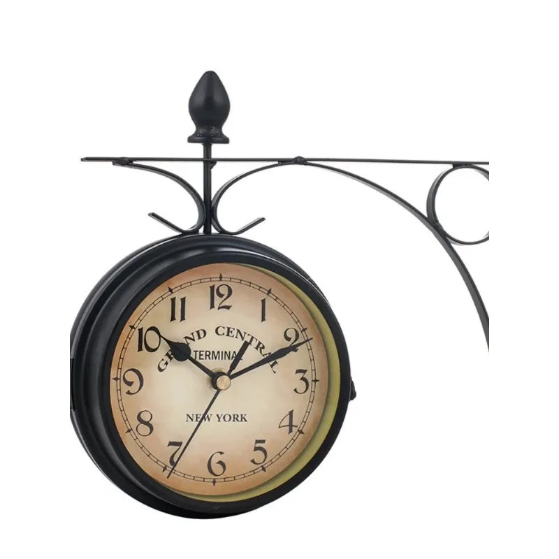 RetroTime – Reloj de Pared Vintage de Doble Cara