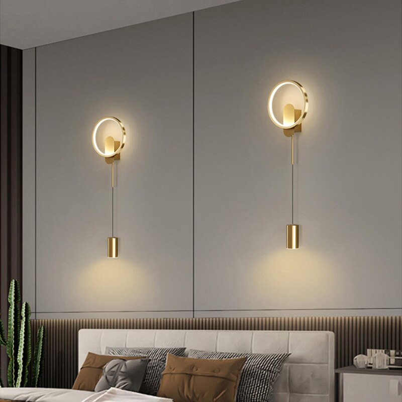BAN ברנוון מודרני מנורת קיר זהב נורדי LED 24W