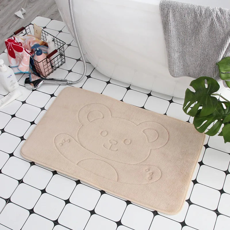 Tapis de bain antidérapant à relief géométrique