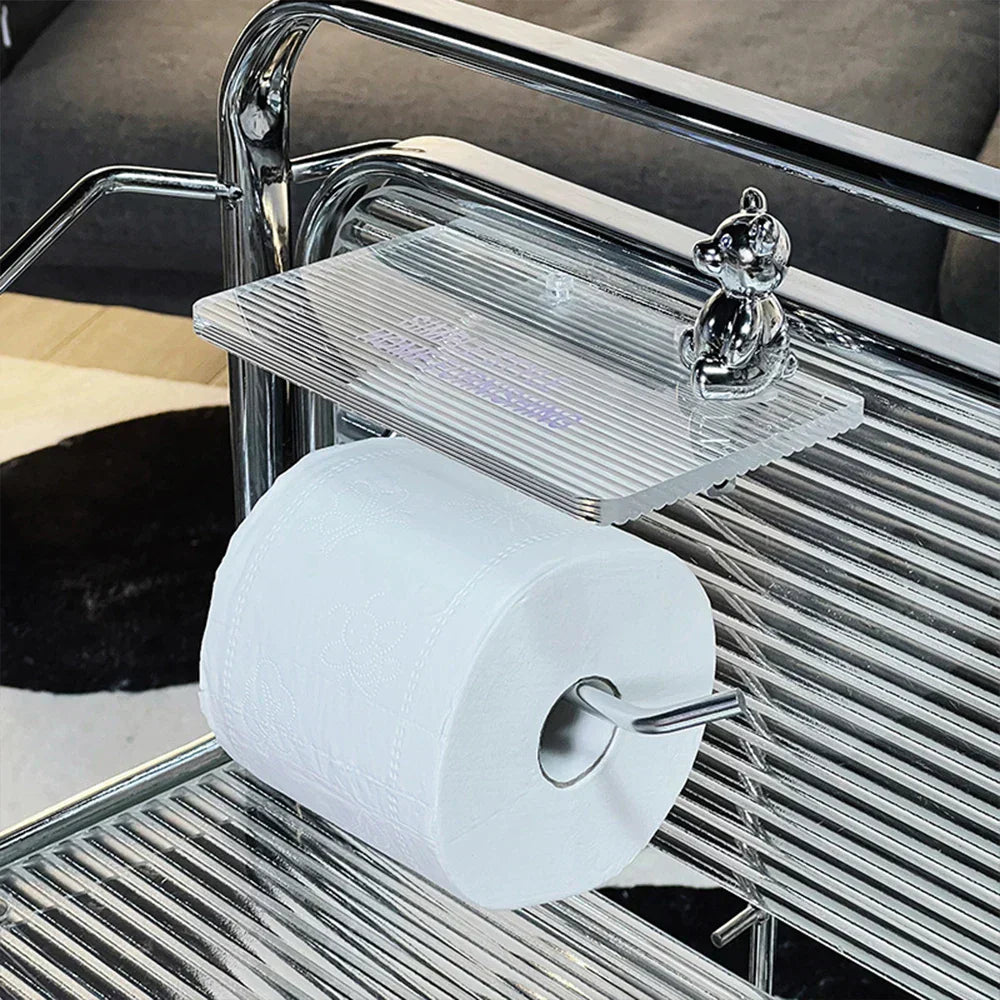 Toiletrulleholder med hylde