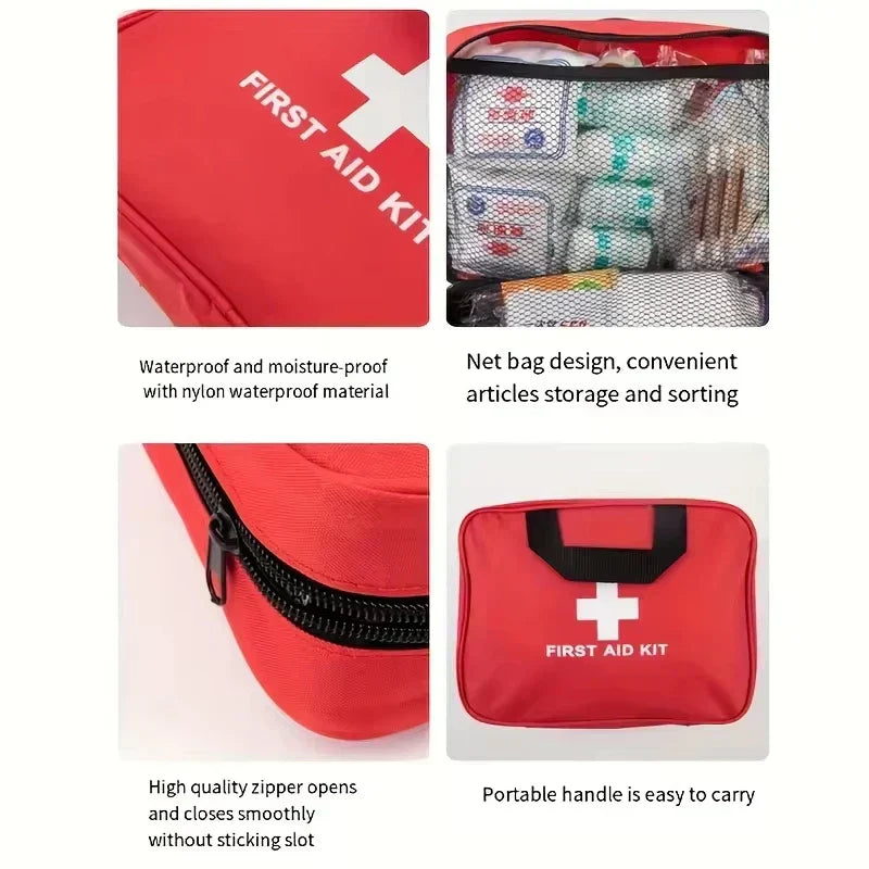 Kit di pronto soccorso portatile da 184 pezzi per avventure all'aperto multifunzione