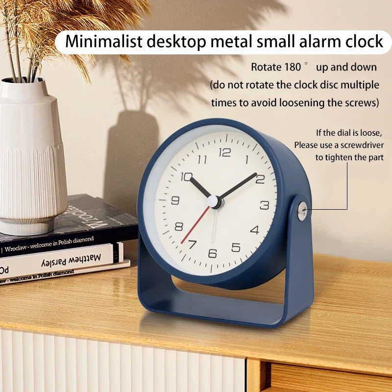 Yaratıcı Minimalist Metal Kuvars Masaüstü Alarm Saati