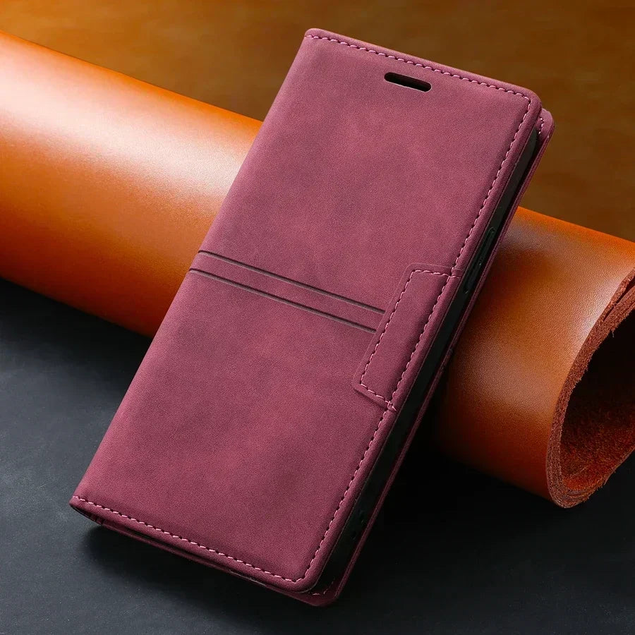Custodia a portafoglio in pelle Aurora con flip per telefono Google Pixel