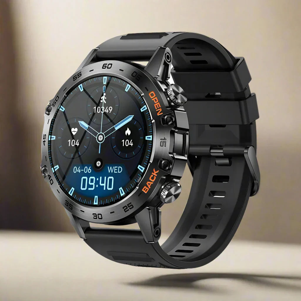 Maxwell Pro Steel okosóra – 1,39" Bluetooth hívás- és fitneszkövető Androidhoz és iOS-hez
