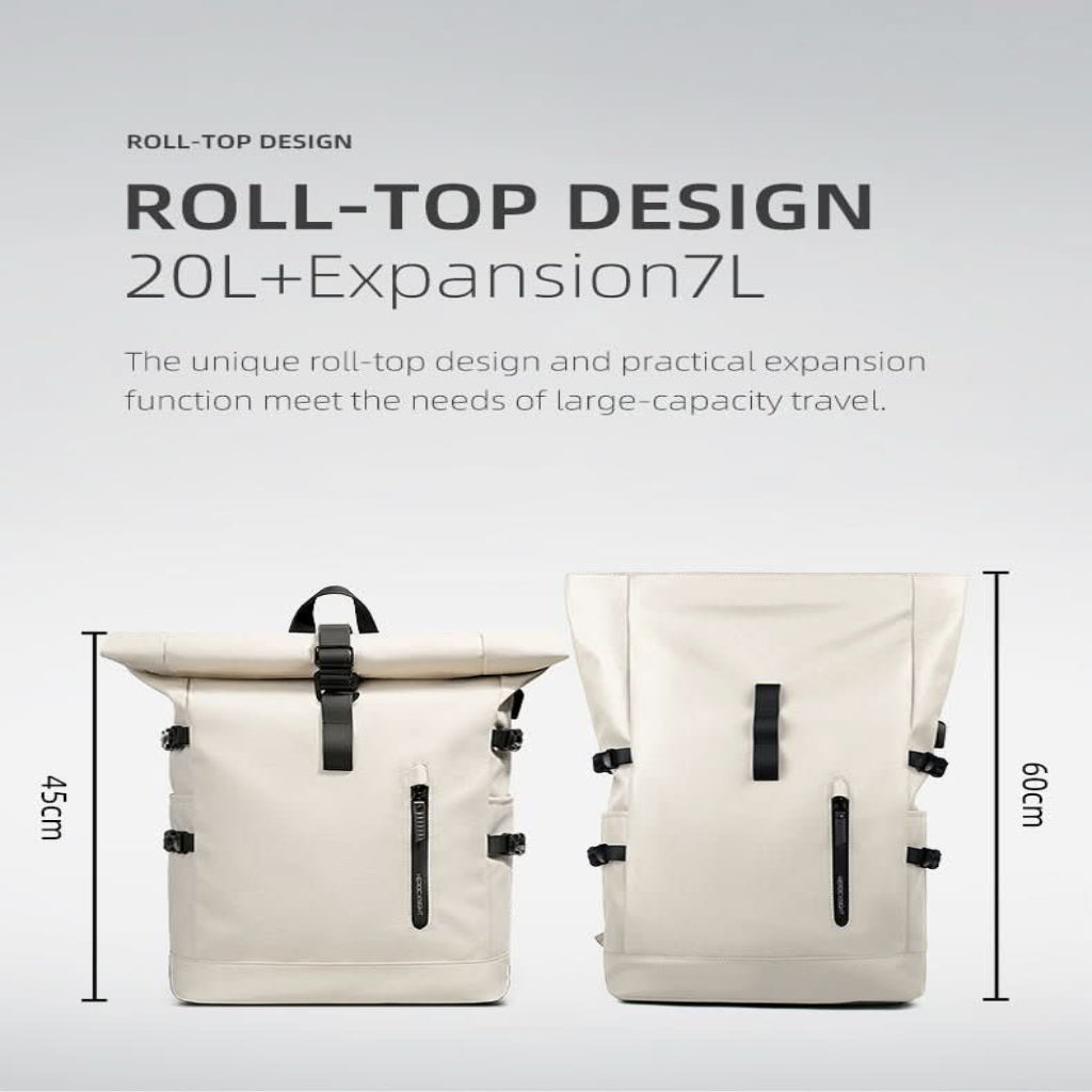 Mochila enrollable y expandible AeroTrail con compartimento para portátil para quienes se desplazan a diario