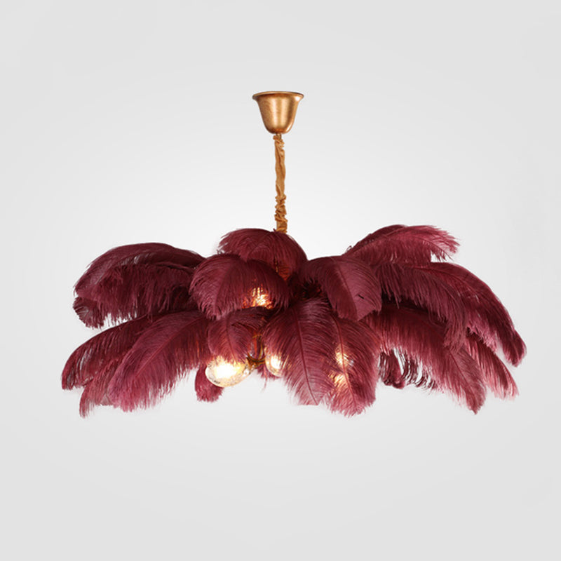 O'Moore Nordic Luxury Pendant Light, Brass/Feather - Neutralighting