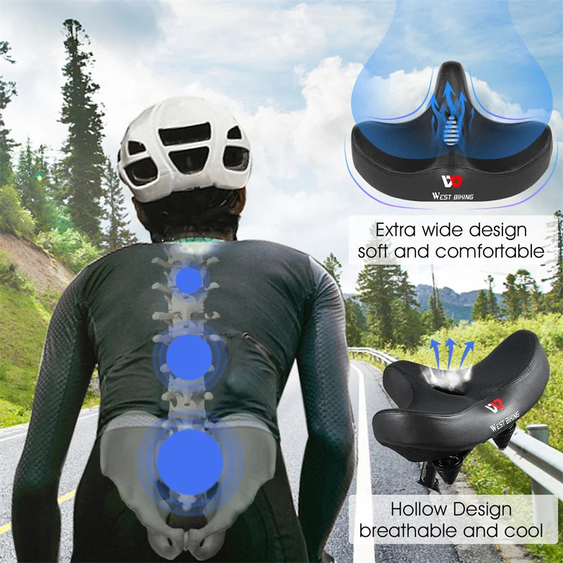 Breiter Ergonomischer Sattel für Mountainbike, E-Bike und Stadtrad Komfort