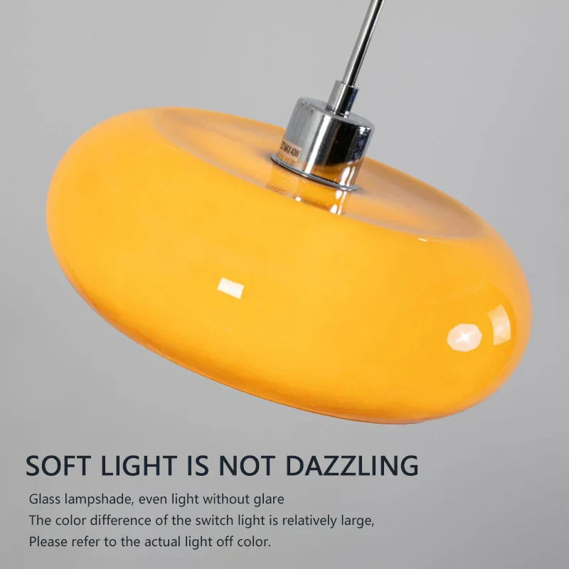 Aurora üveg éjjeli függeszték lámpa fehér vagy narancssárga árnyalattal