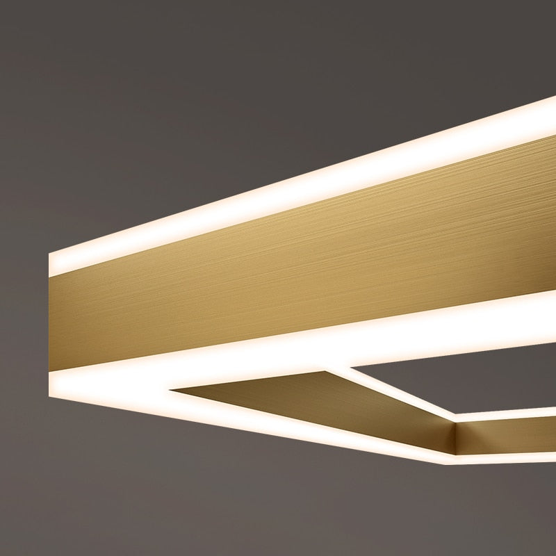 YLK Kare - Lampu gantung LED moden untuk ruang tamu reka bentuk segi empat mewah