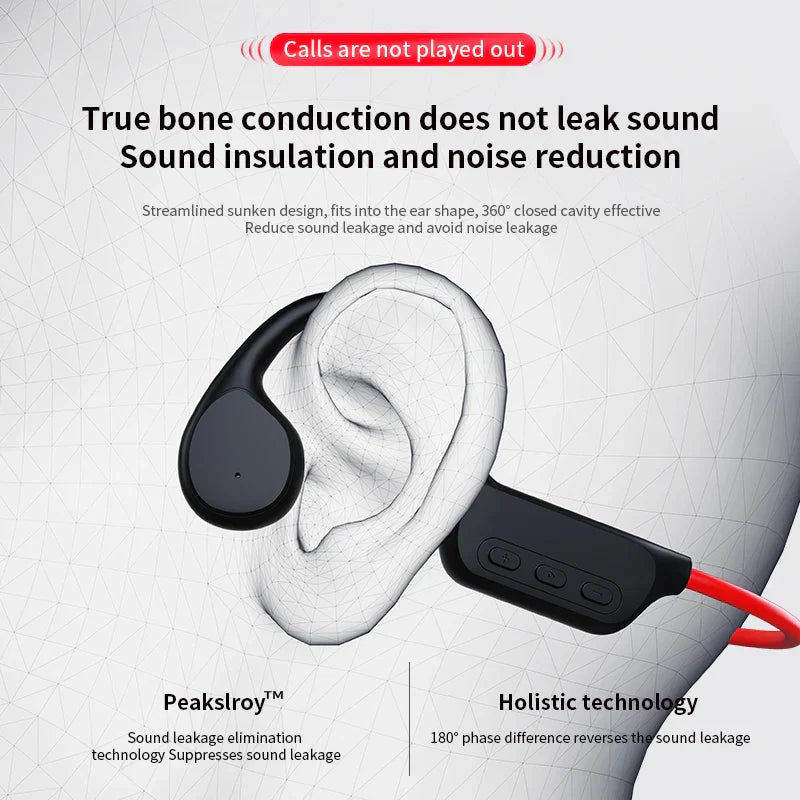 Bone conduction-headset – vanntette trådløse Bluetooth-hodetelefoner for svømming og sport