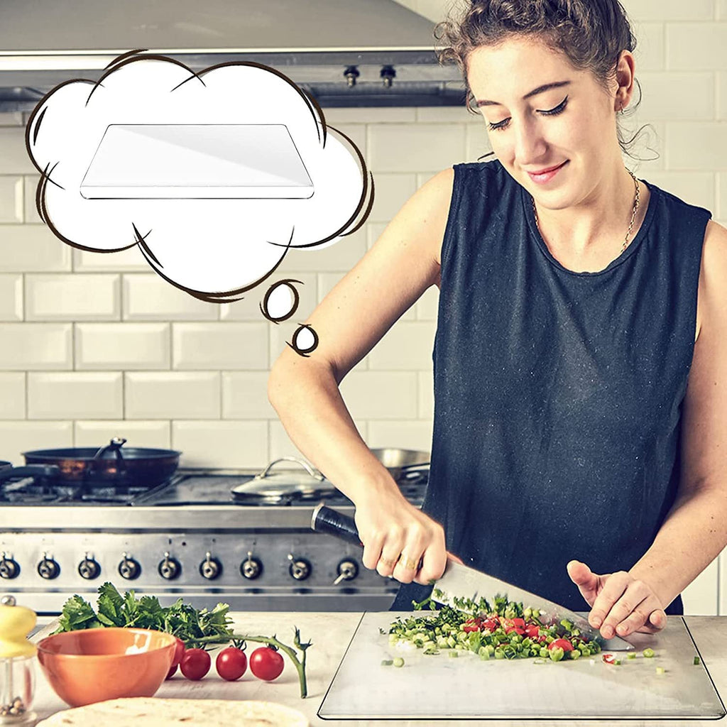 Průhledná protiskluzová krájecí deska s okrajem pro ochranu pracovní plochy doma i v restauraci