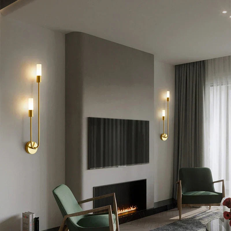 Aurora fekete és arany fali lámpák G9 beltéri világítással