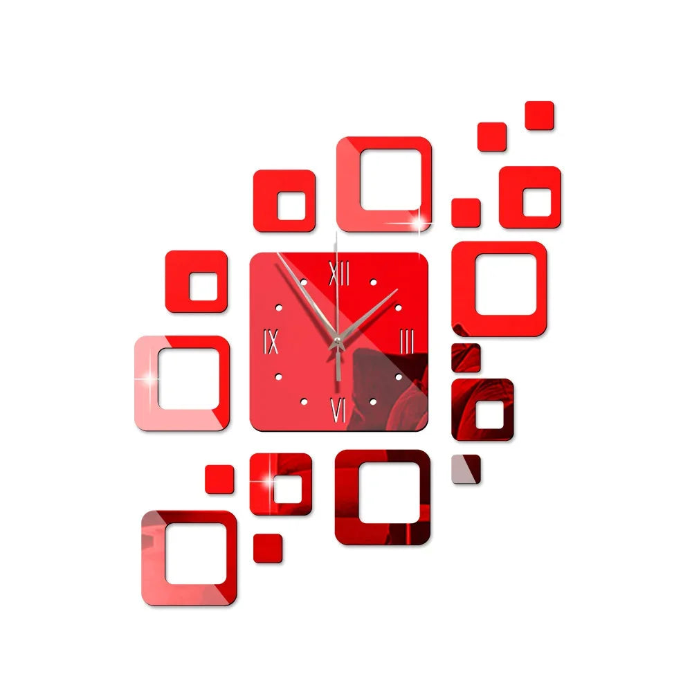 MirrorCraft - Reloj de pared acrílico cuadrado